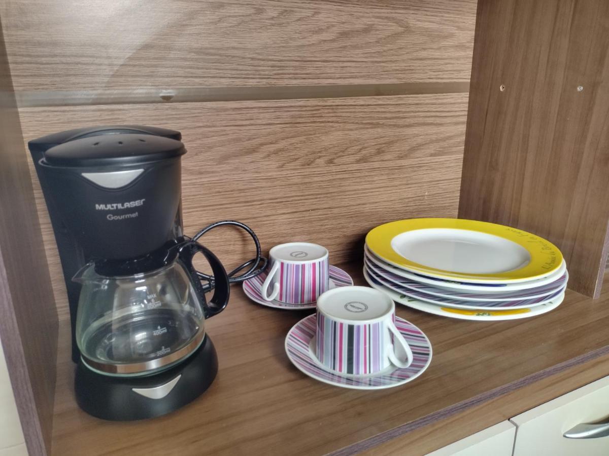 Apartamento encantador pé na areia frente a praia São Vicente Esterno foto