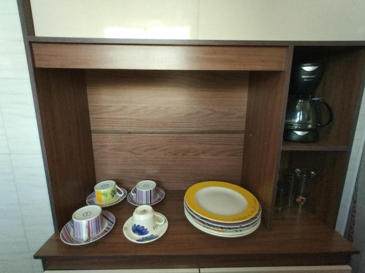Apartamento encantador pé na areia frente a praia São Vicente Esterno foto