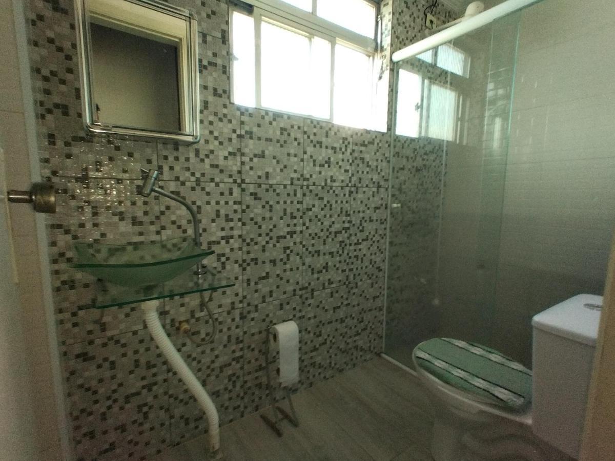 Apartamento encantador pé na areia frente a praia São Vicente Esterno foto