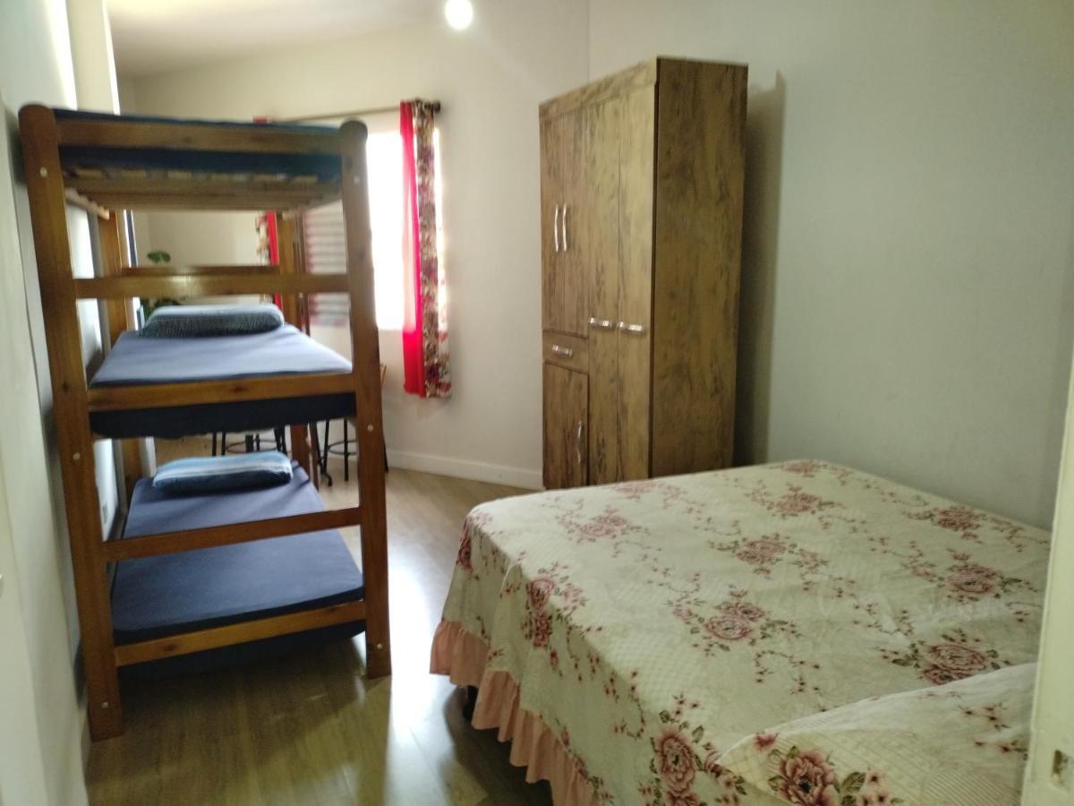 Apartamento encantador pé na areia frente a praia São Vicente Esterno foto